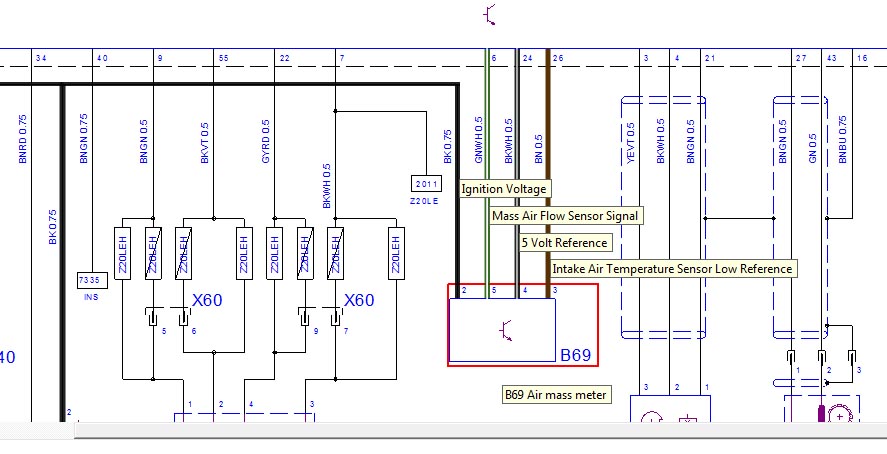 HOW TO- Air Mass Meter (AMM/MAF) coloured wiring diagram (CDTi/Cone